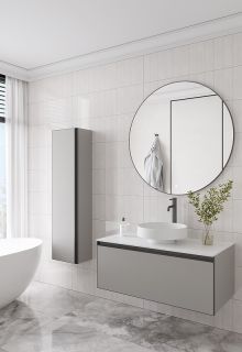 Тумба под раковину Armadi Art Quatro 790-M1-100-L-A 100 см серый/антрацит